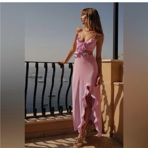 NWT Dynamite Rosette Pink Maxi Dress (M)